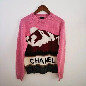 Chanel Pink and Multicolor Pullover Sweater